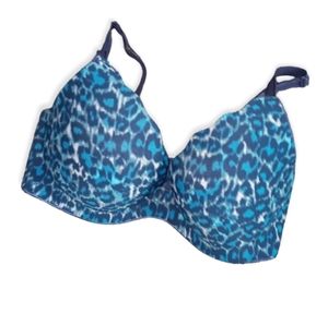 Wacoal New blue leopard print push up bra size 30DD